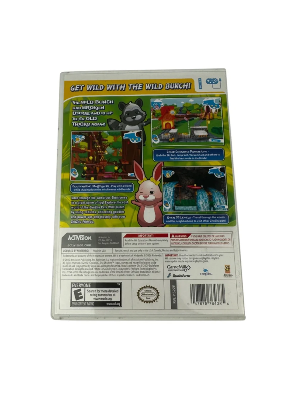 Activision Zhu Zhu Pets Featuring The Wild Bunch Wii Video Game CIB E